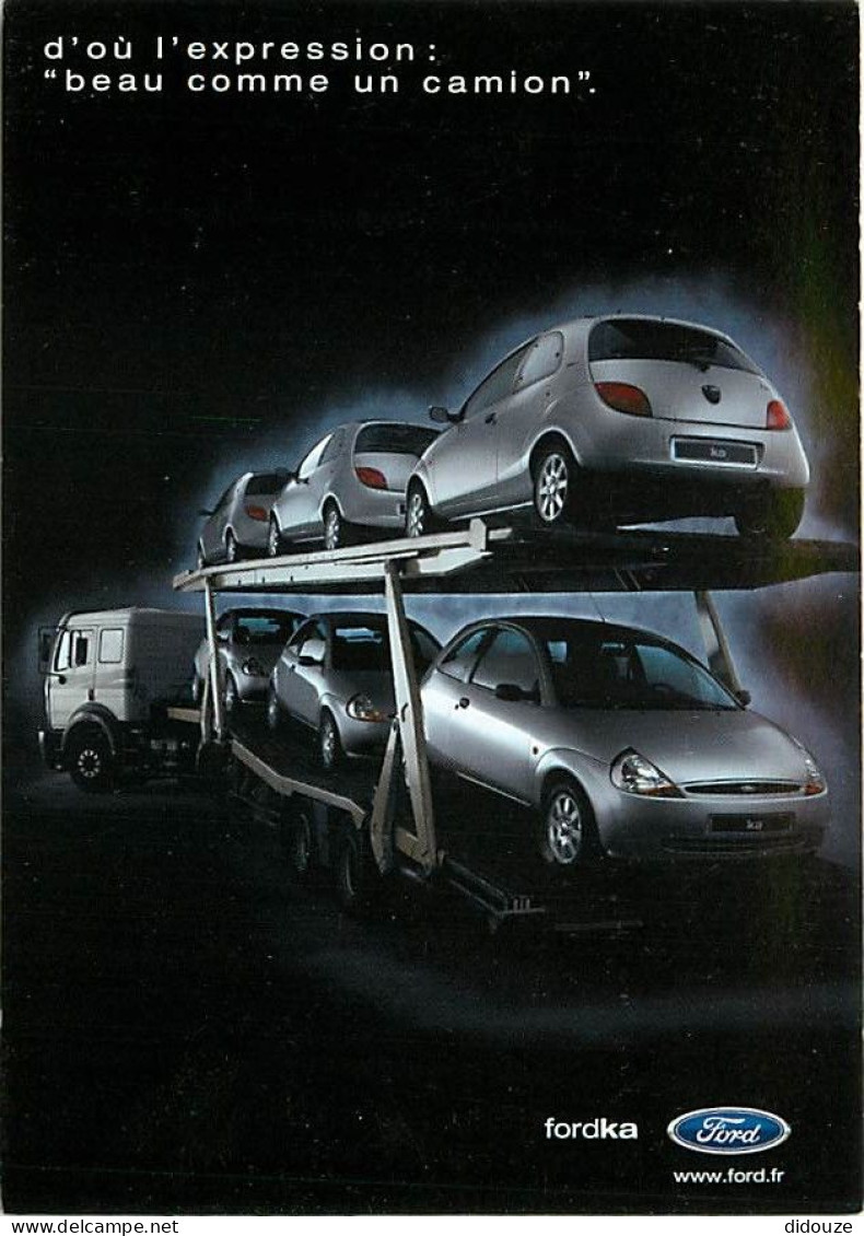 Automobiles - Ford Ka - Carte Publicitaire - Carte Neuve - CPM - Voir Scans Recto-Verso - Voitures De Tourisme