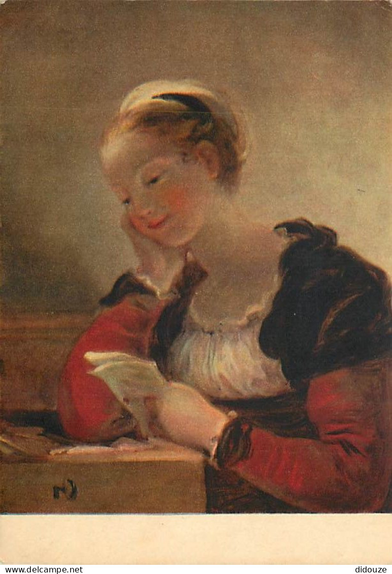 Art - Peinture - Jean Honoré Fragonard - La Lettre - The Letter - CPM - Voir Scans Recto-Verso - Paintings