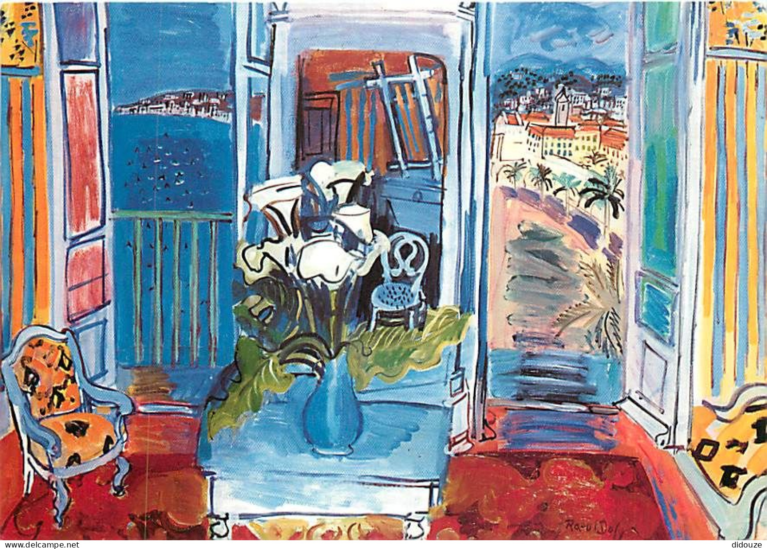 Art - Peinture - Raoul Dufy - Intérieur à La Fenêtre Ouverte  1928 - CPM - Voir Scans Recto-Verso - Paintings