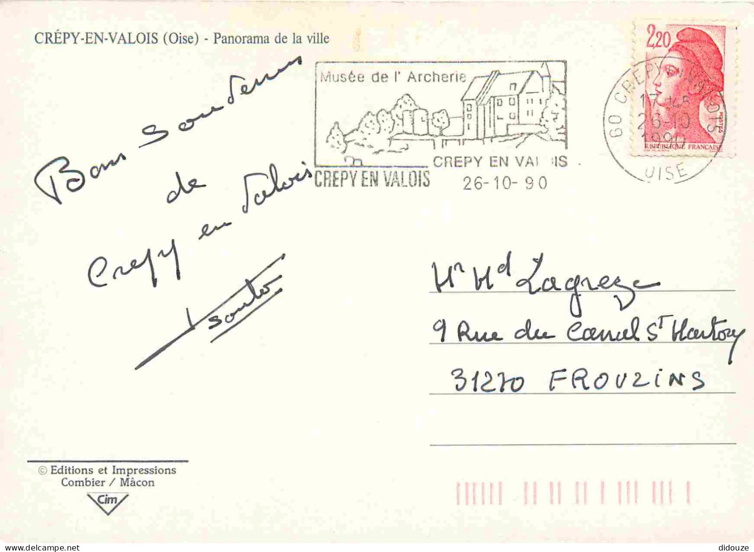 60 - Crépy En Valois - Multivues - CPM - Flamme Postale - Voir Scans Recto-Verso - Crepy En Valois