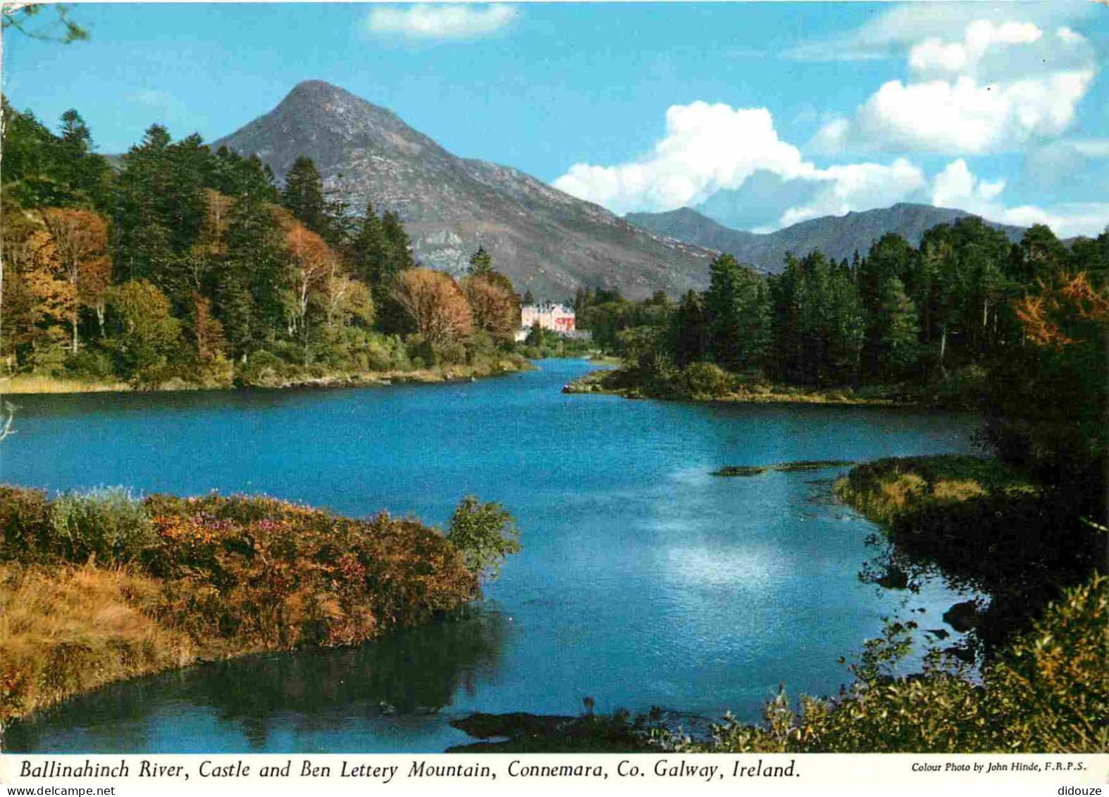 Irlande - Galway - Connemara - Ballinahinch River - Castle And Ben Lettery Mountain - CPM - Voir Scans Recto-Verso - Galway