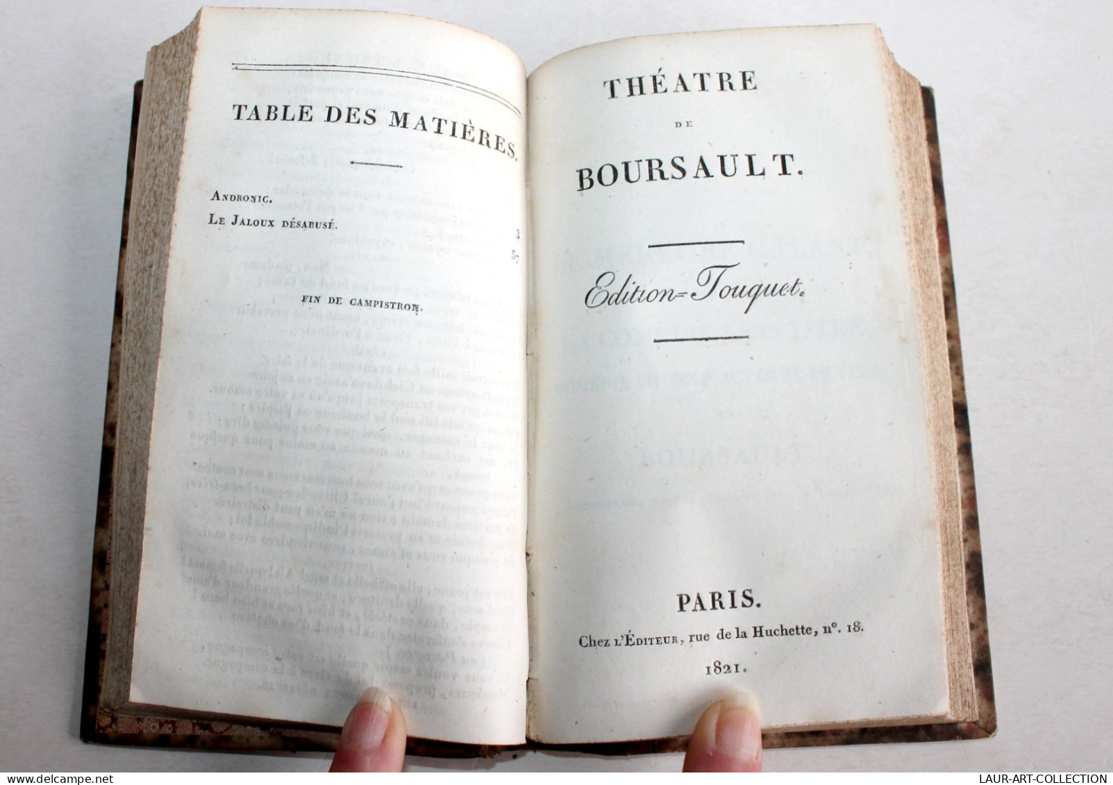 THEATRE FRANCAIS REPERTOIRE COMPLET CAMPISTRON Et BOURSAULT EDITION FOUQUET 1821 / ANCIEN LIVRE XIXe SIECLE (1803.138) - Autori Francesi