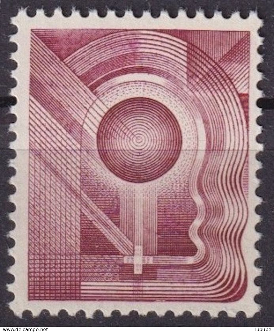 Farbprobe  "Technik & Landschaft"  (braunkarmin)       1949 - Unused Stamps