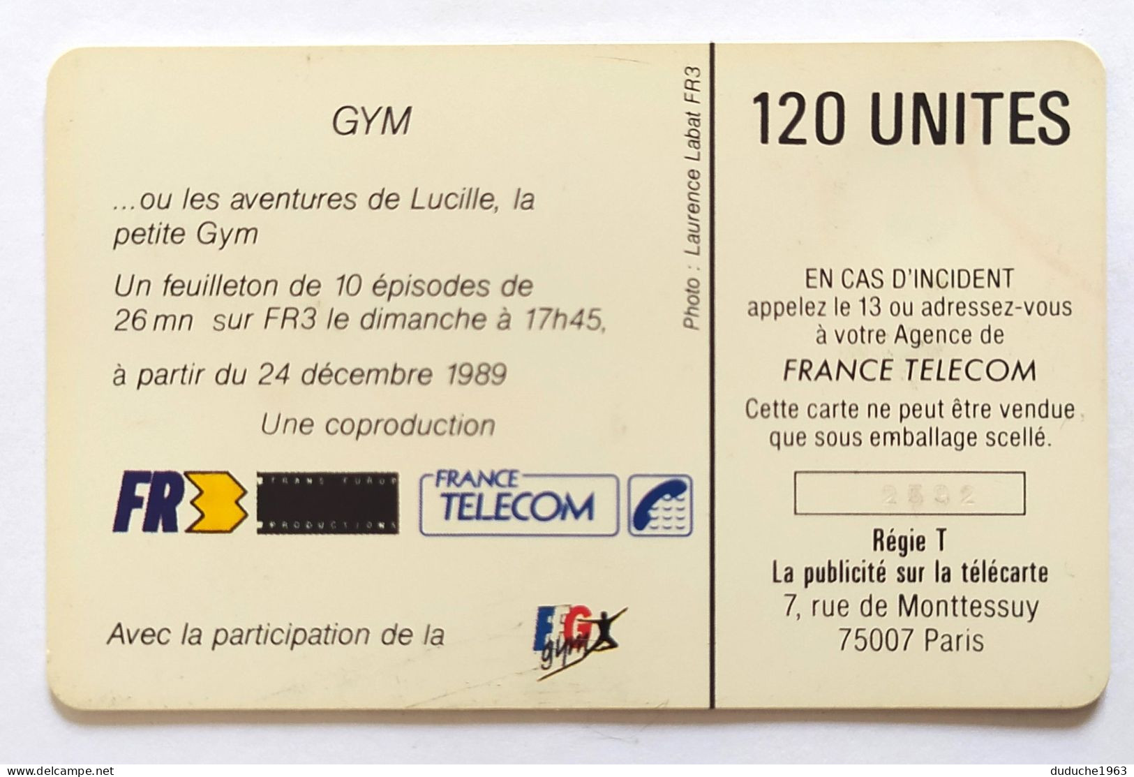 Télécarte France - GYM - Sin Clasificación