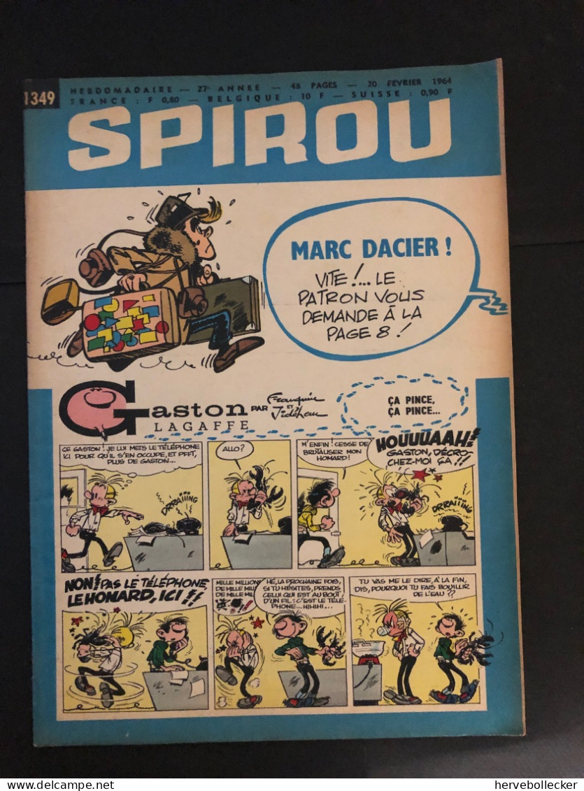 Spirou Hebdomadaire N° 1349 -1964 - Spirou Magazine