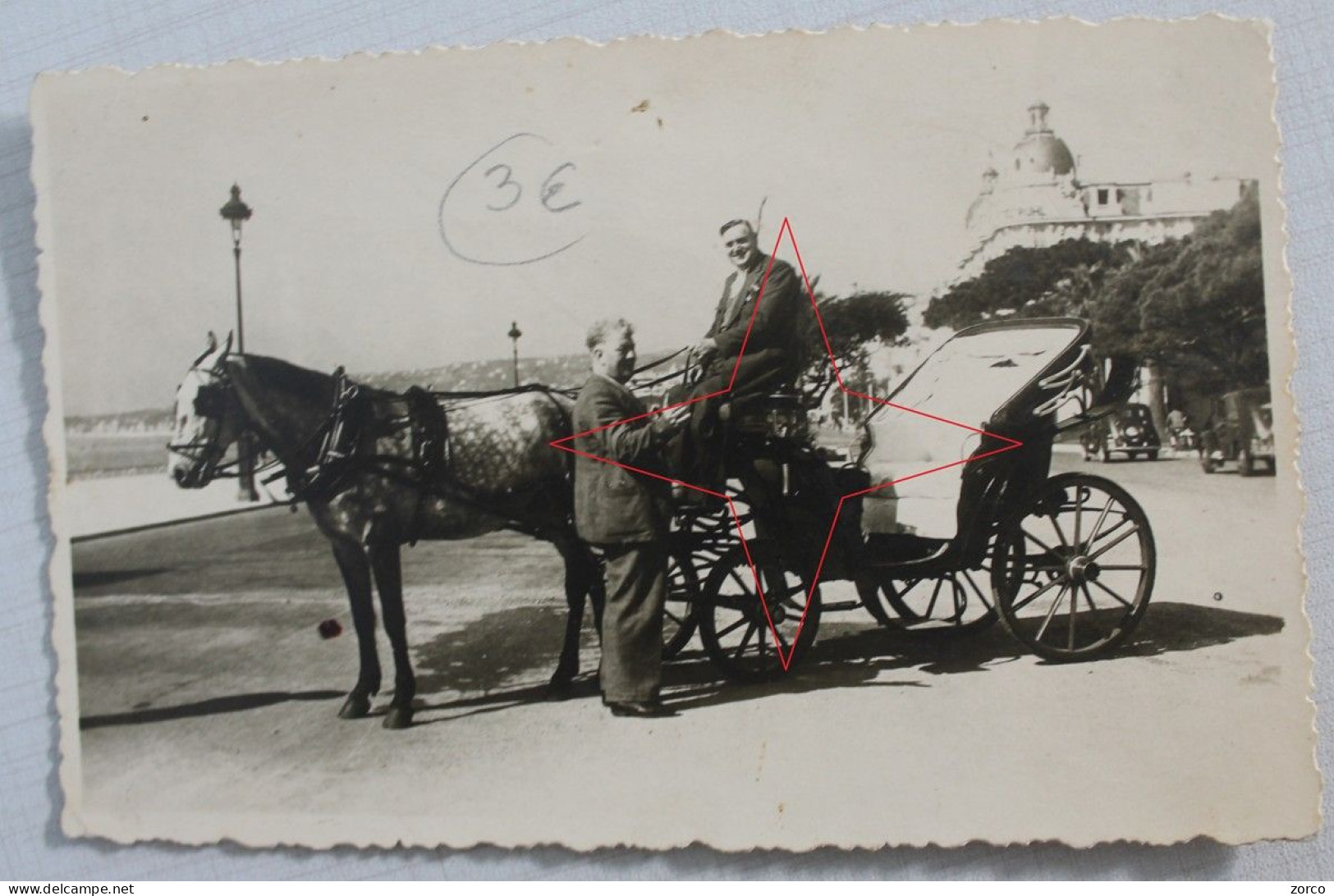 NICE. Promenade Des Anglais. Photo D'une Calèche - (Format CPA). - Artesanos