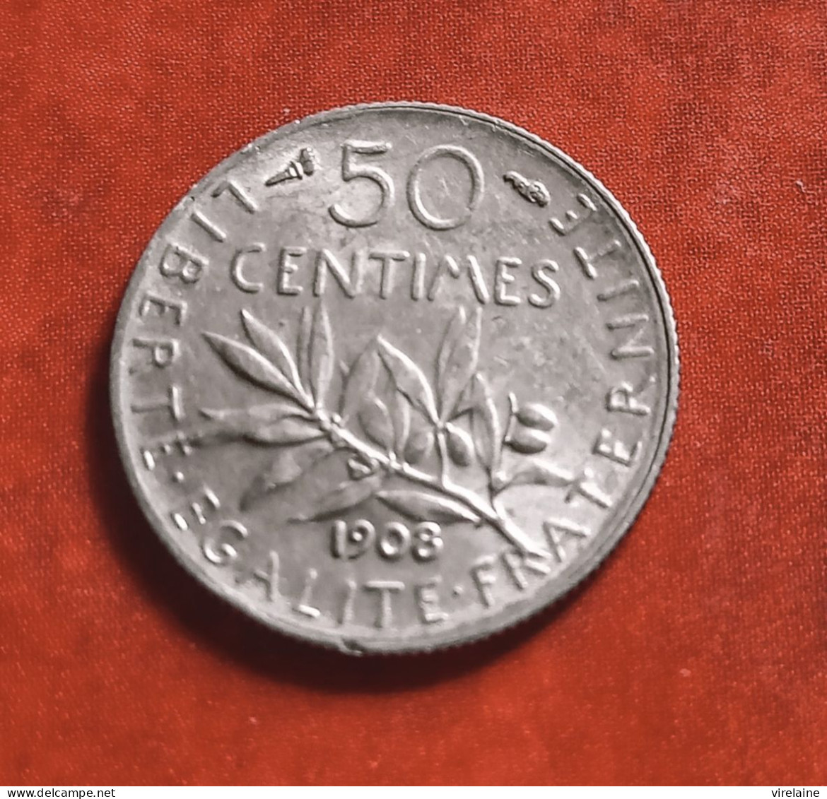 FRANCE 50 CENTIMES  SEMEUSE 1908  (B06 04) - 50 Centimes