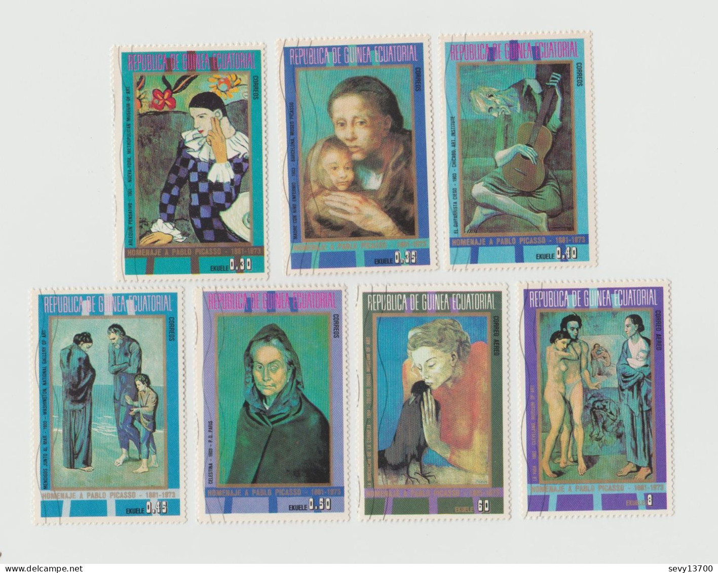 Guinée Equatoriale - Lot de 6 blocs et 21 timbres Hommage à Picasso
