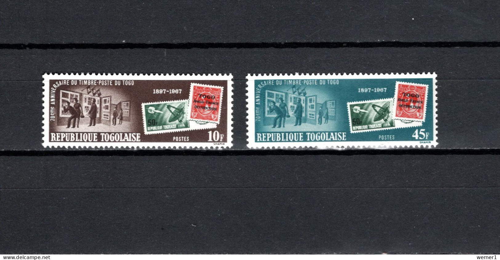 Togo 1967 Space, Stamps On Stamps 2 Stamps MNH - Africa