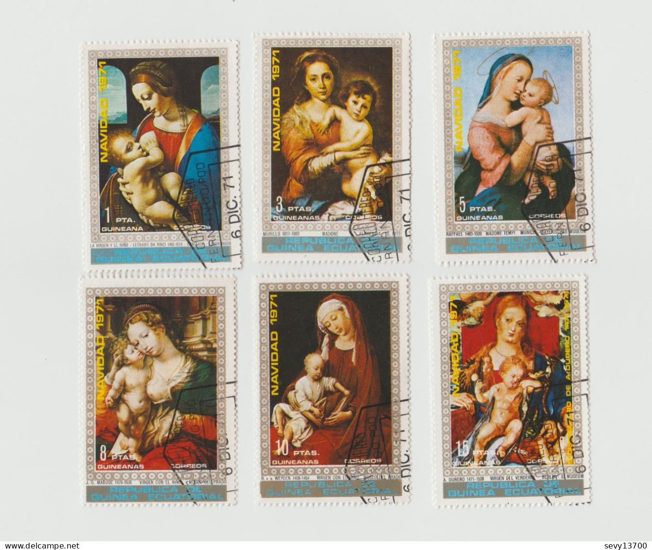 Guinée Equatoriale - Lot De 15 Timbres La Nativité Année 1973 - 1971 - 1974 - Equatoriaal Guinea