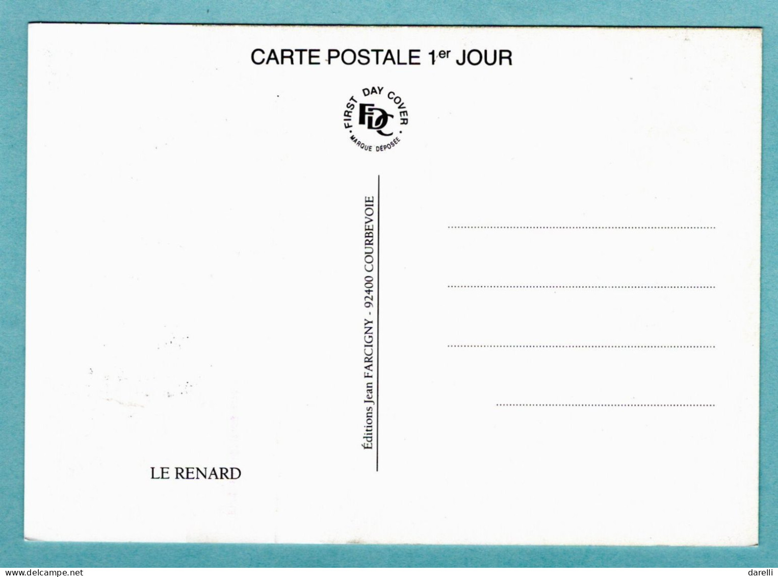 Carte Maximum 1988 - Histoire Naturelle De Buffon - Le Renard - YT 2541- 21 Montbard - 1980-1989