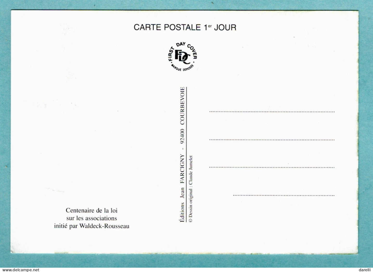 Carte Maximum 2001 - Centenaire De La Loi 1901 Sur La Liberté D'association - YT 3404 - Paris - 2000-2009