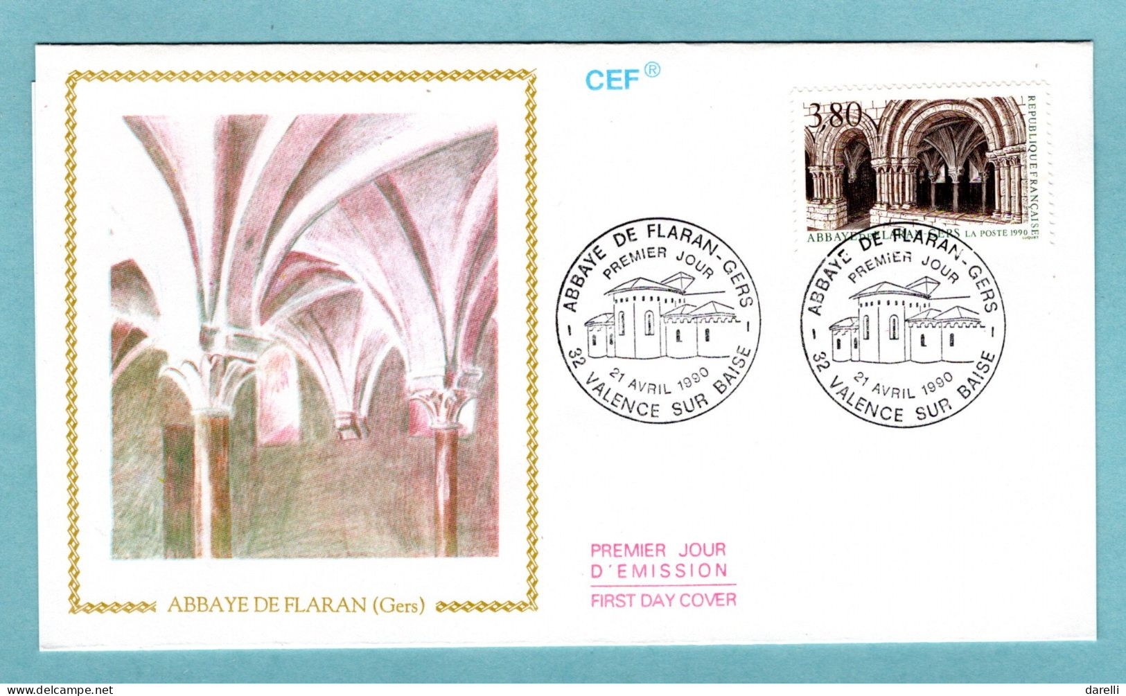 FDC France 1990 - Abbaye De Flaran - YT 2659 - 32 Valence Sur Baise - 1990-1999