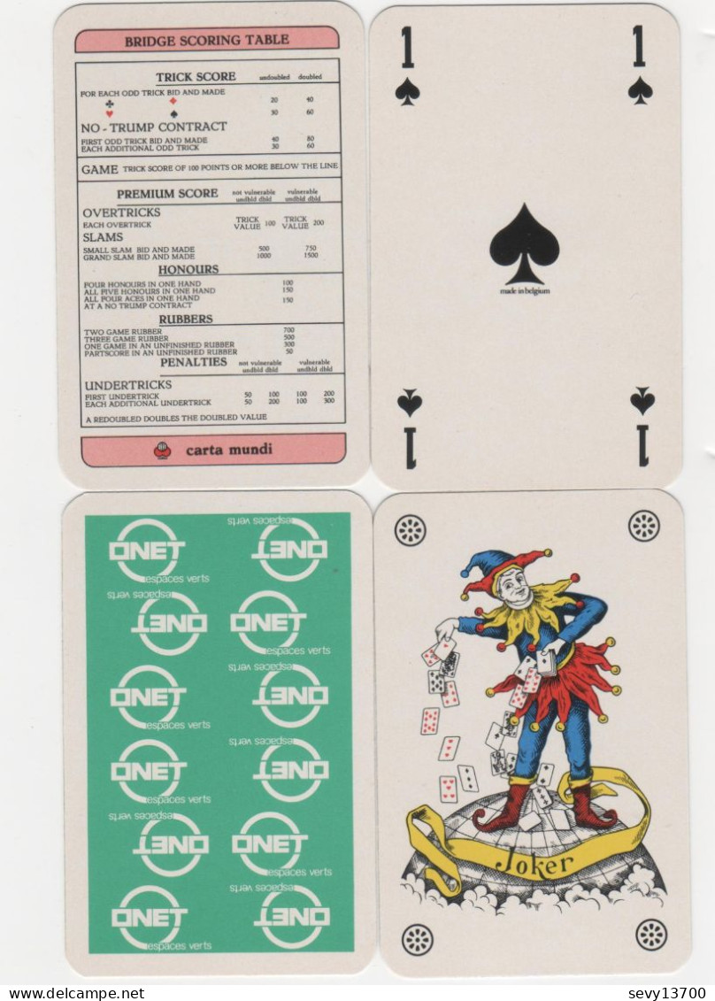Cartes à Jouer ONET Espaces Verts - 54 Cartes - 54 Cards