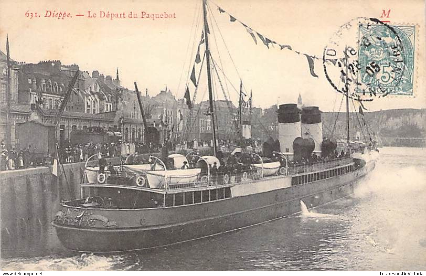 France - Dieppe - Le Départ Du Paquebot - Oblitéré Dieppe 1905 - Carte Postale Ancienne - Dieppe