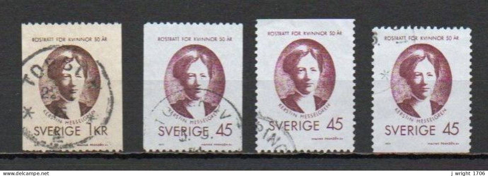 Sweden, 1971, Womens Suffrage, Set, USED - Gebruikt