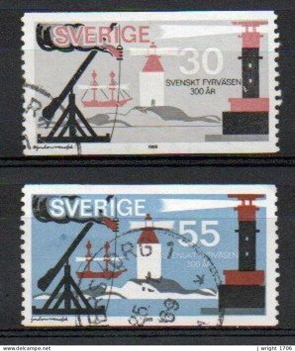 Sweden, 1969, Swedish Lighthouse Service 300th Anniv, Set, USED - Used Stamps