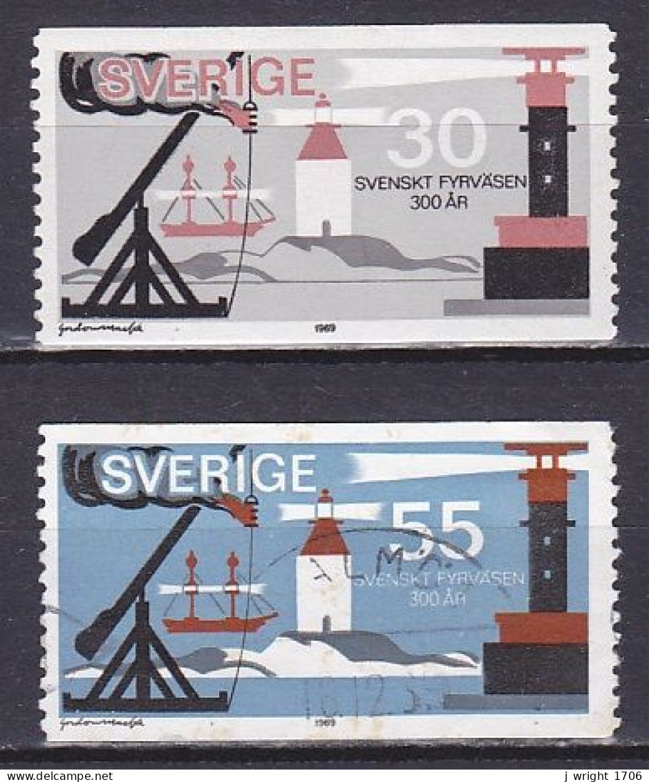 Sweden, 1969, Swedish Lighthouse Service 300th Anniv, Set, USED - Oblitérés