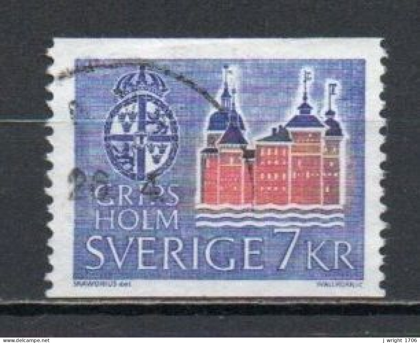 Sweden, 1967, Gripsholm Castle, 7kr, USED - Gebruikt