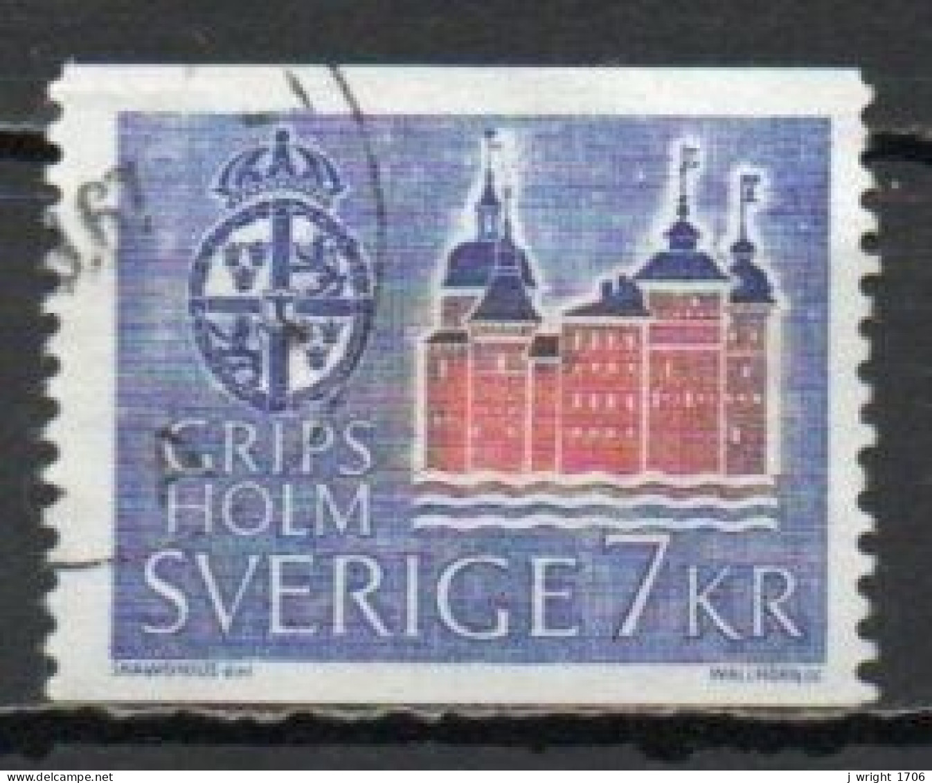 Sweden, 1967, Gripsholm Castle, 7kr, USED - Usados