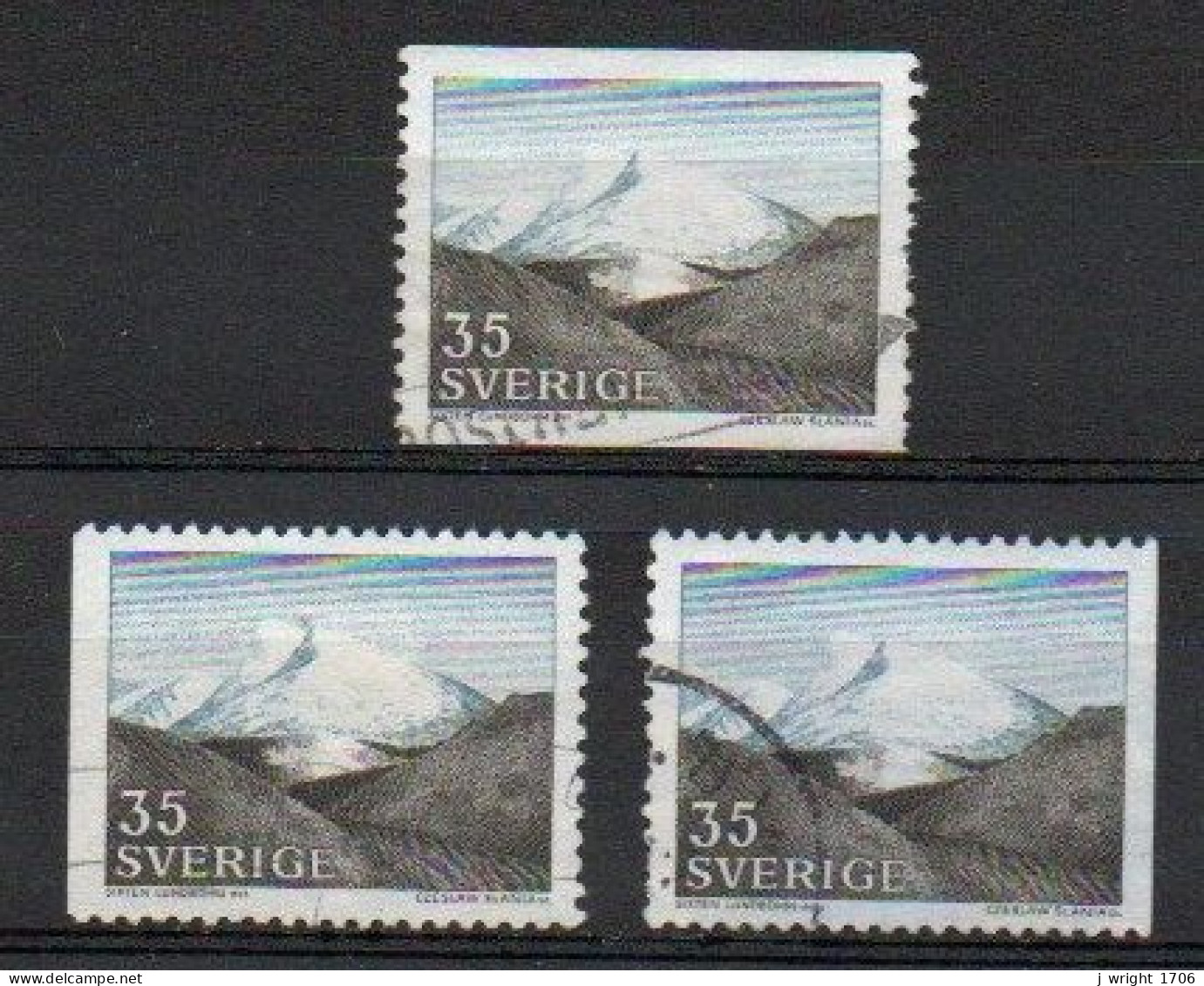 Sweden, 1967, Mountain Scenery, 35ö, USED - Gebraucht