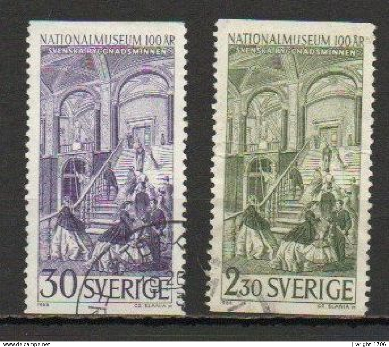 Sweden, 1966, National Art Gallery Centenary, Set, USED - Usados