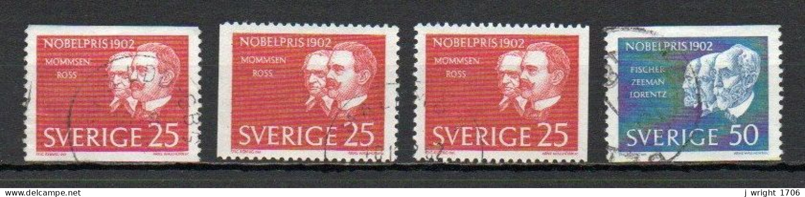 Sweden, 1962, Nobel Prize Winners 1902, Set, USED - Gebruikt