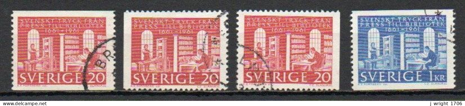 Sweden, 1961, Royal Library, Set, USED - Usati