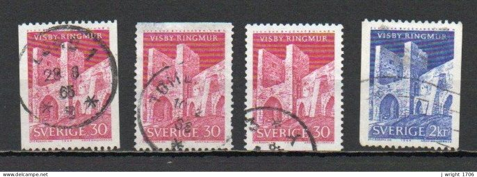 Sweden, 1965, Visby Town Wall, Set, USED - Oblitérés