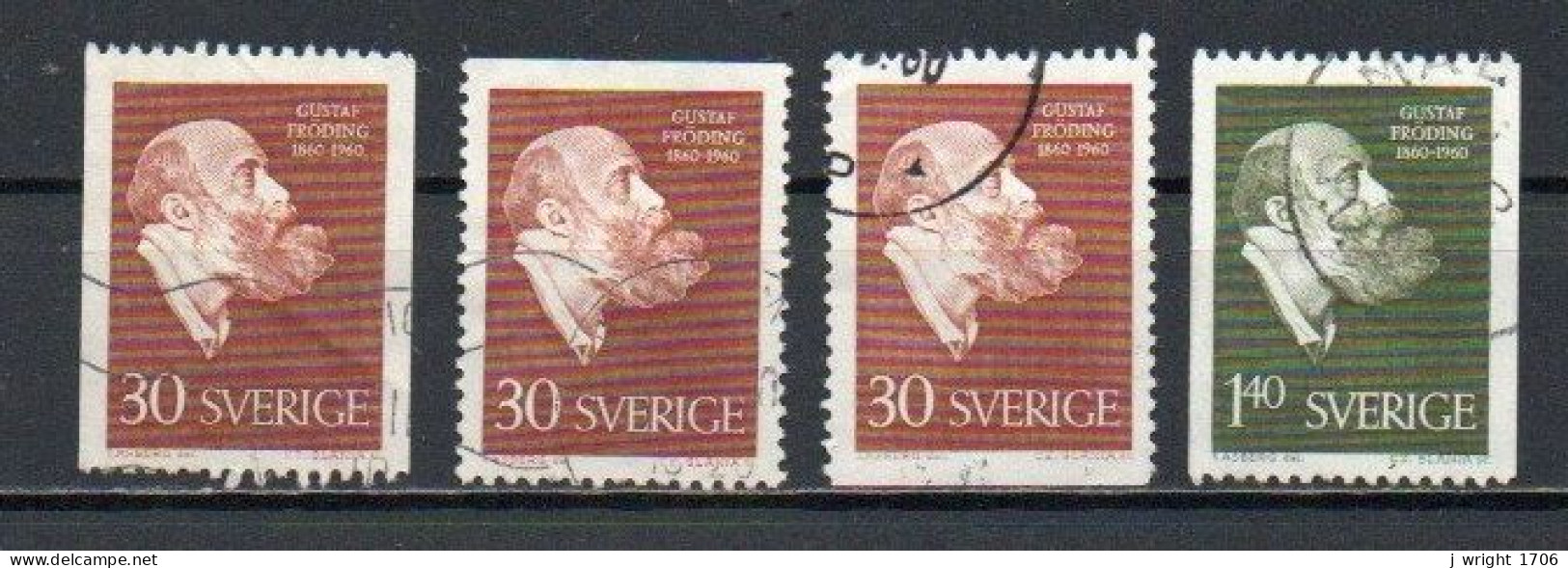 Sweden, 1960, Gustaf Fröding, Set, USED - Used Stamps