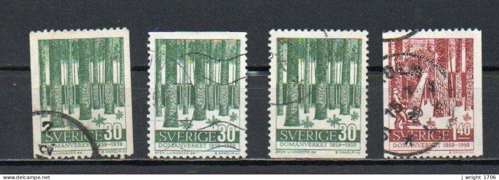 Sweden, 1959, Crown Forestry Board, Set, USED - Gebruikt