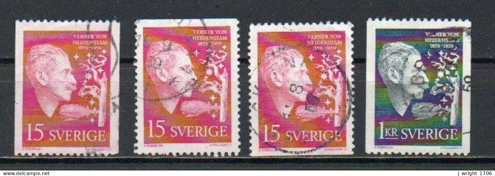 Sweden, 1959, Verner Von Heidenstam, Set, USED - Gebruikt