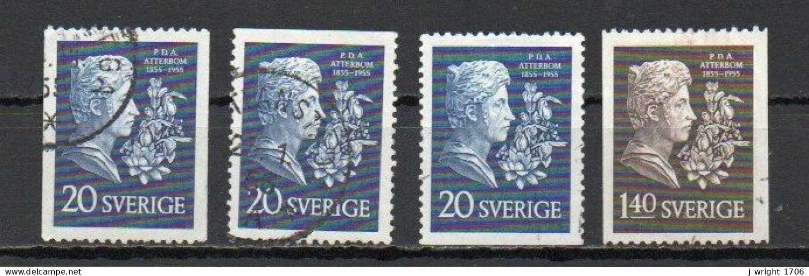 Sweden, 1955, Per Daniel Amadeus Atterbom, Set, USED  - Usados