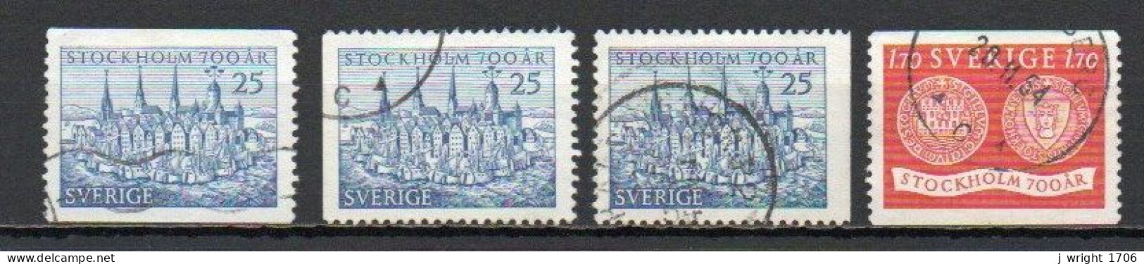 Sweden, 1953, Stockholm 700th Anniv, Set, USED - Usados