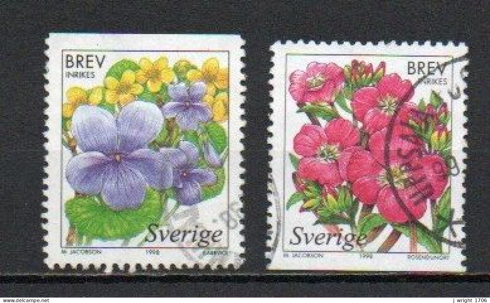 Sweden, 1998, Wetland Flowers, Set, USED - Oblitérés