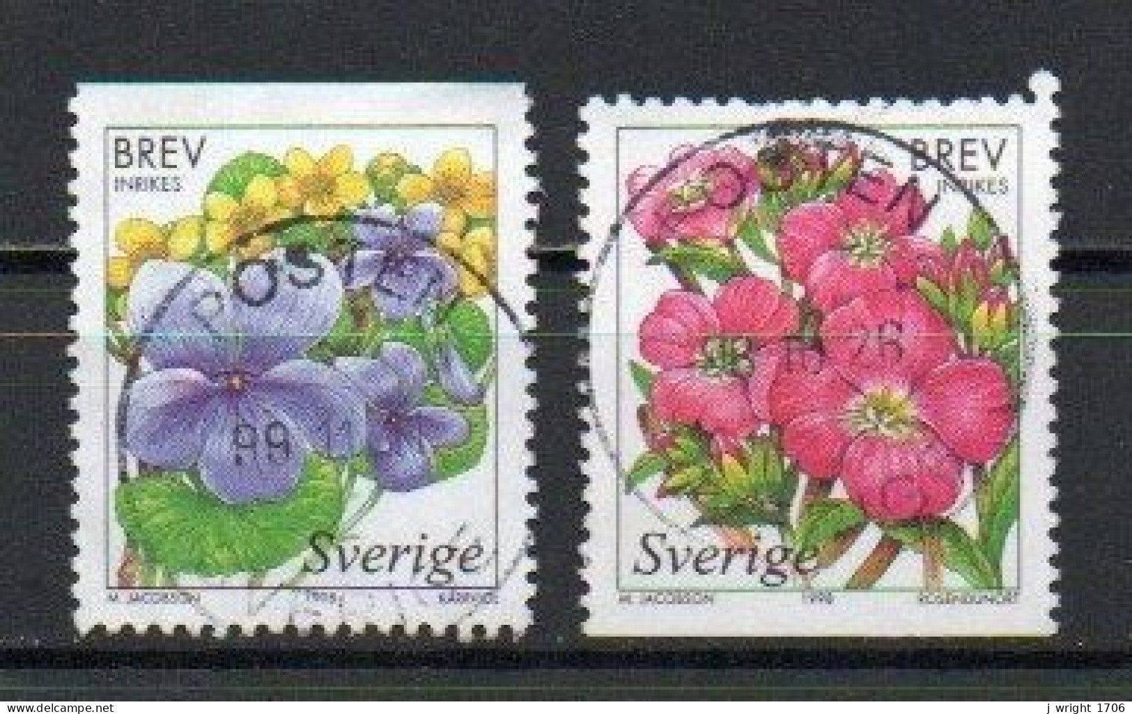 Sweden, 1998, Wetland Flowers, Set, USED - Oblitérés