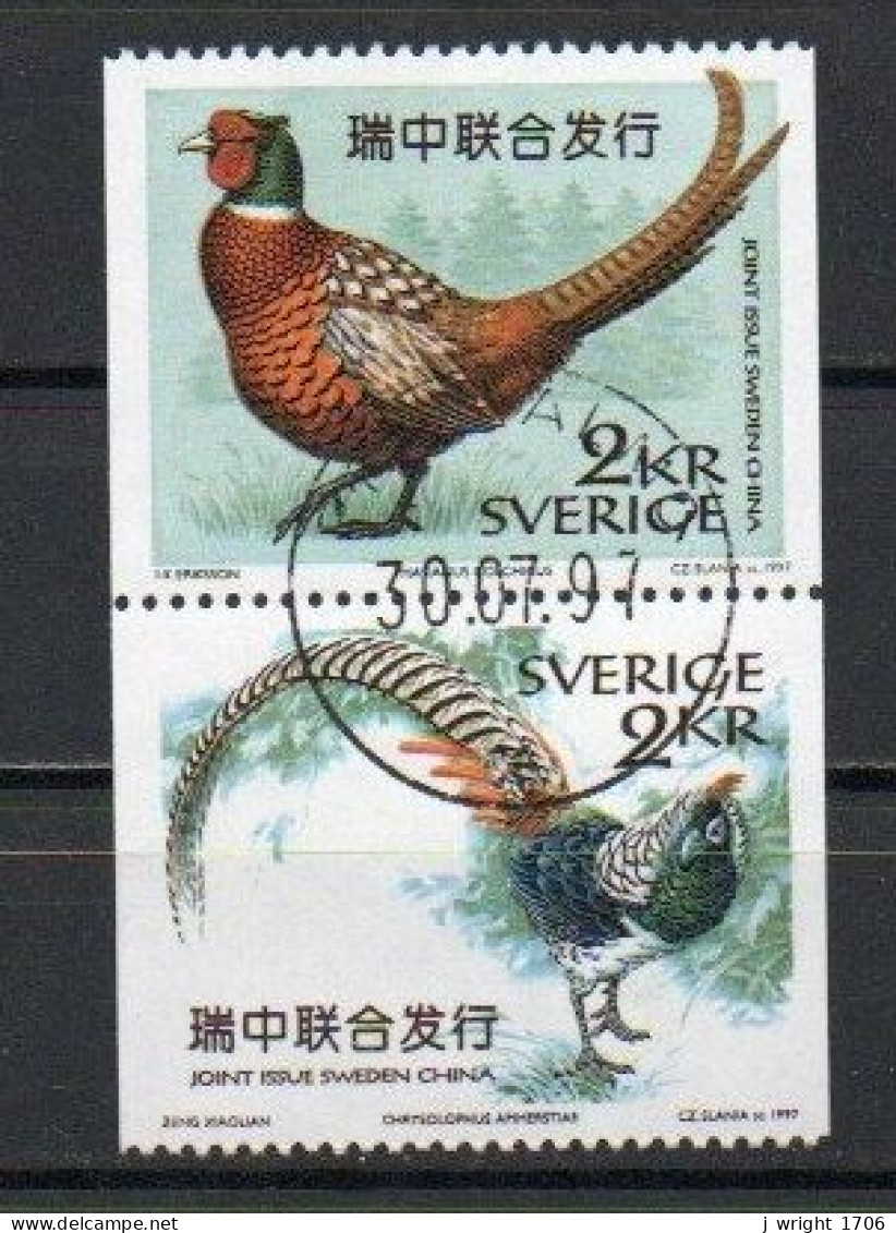 Sweden, 1997, Pheasants, Set, USED - Gebruikt