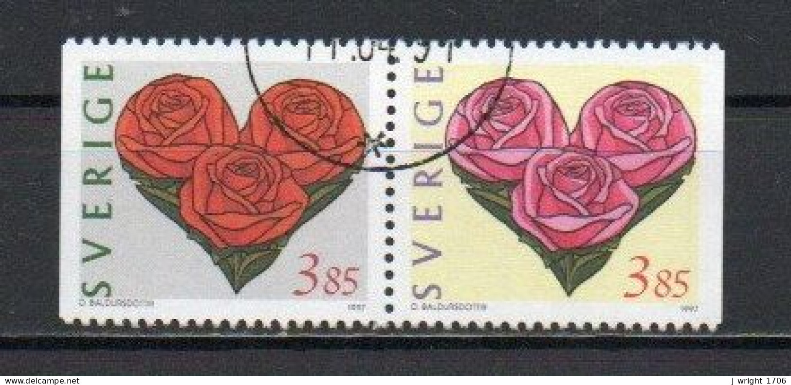 Sweden, 1997, Greetings Stamps, Set/Joined Pair, USED - Oblitérés