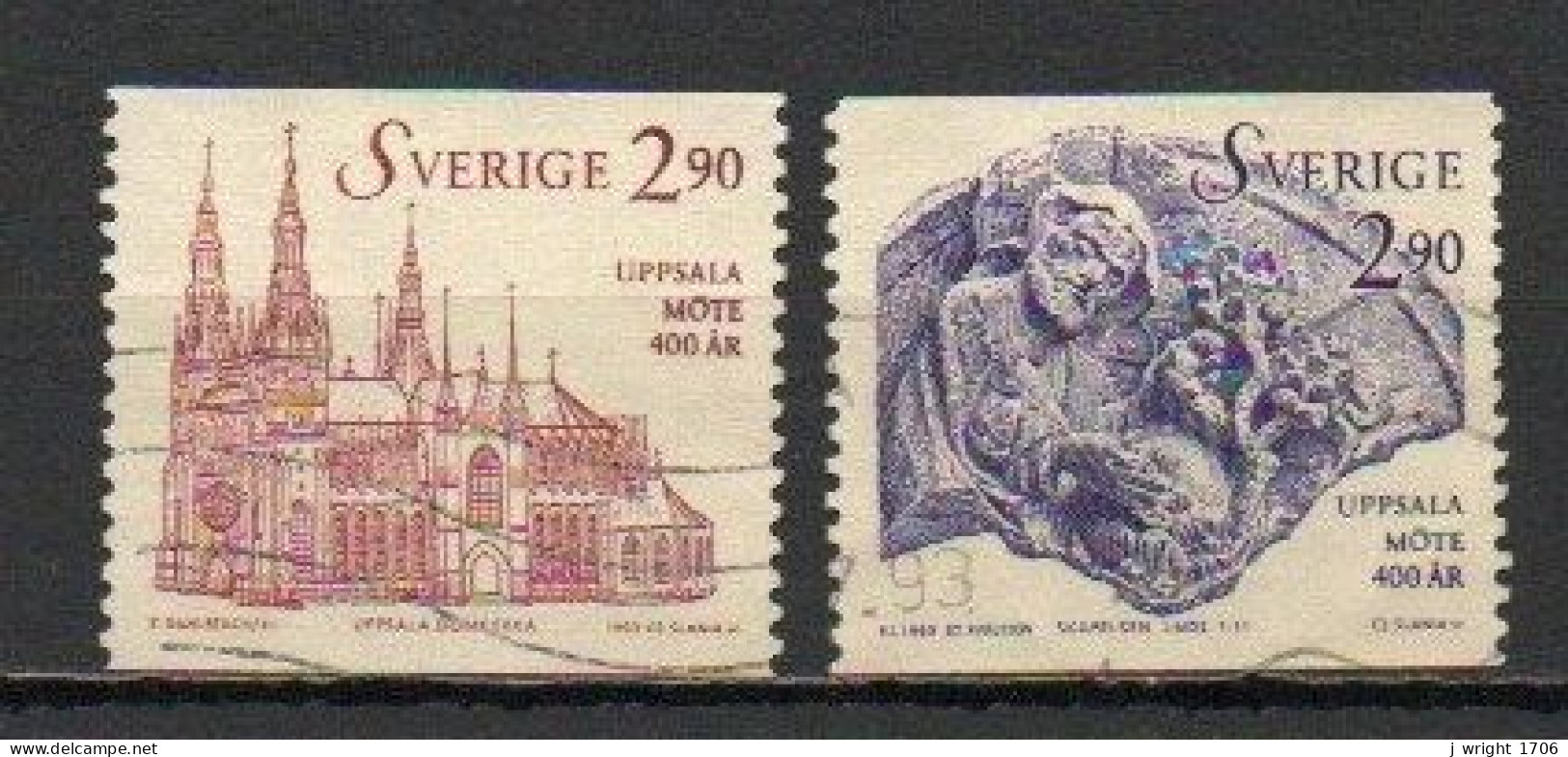 Sweden, 1993, Uppsala Convocation 400th Anniv, Set, USED - Gebraucht