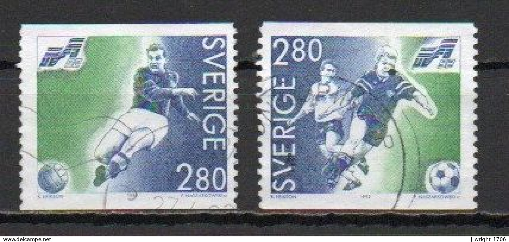 Sweden, 1992, European Football Championships, Set, USED - Oblitérés