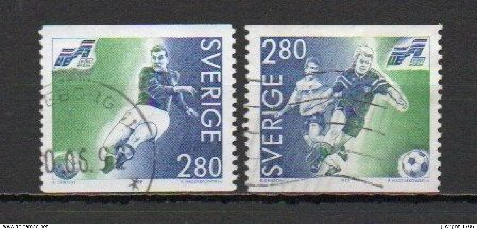 Sweden, 1992, European Football Championships, Set, USED - Oblitérés