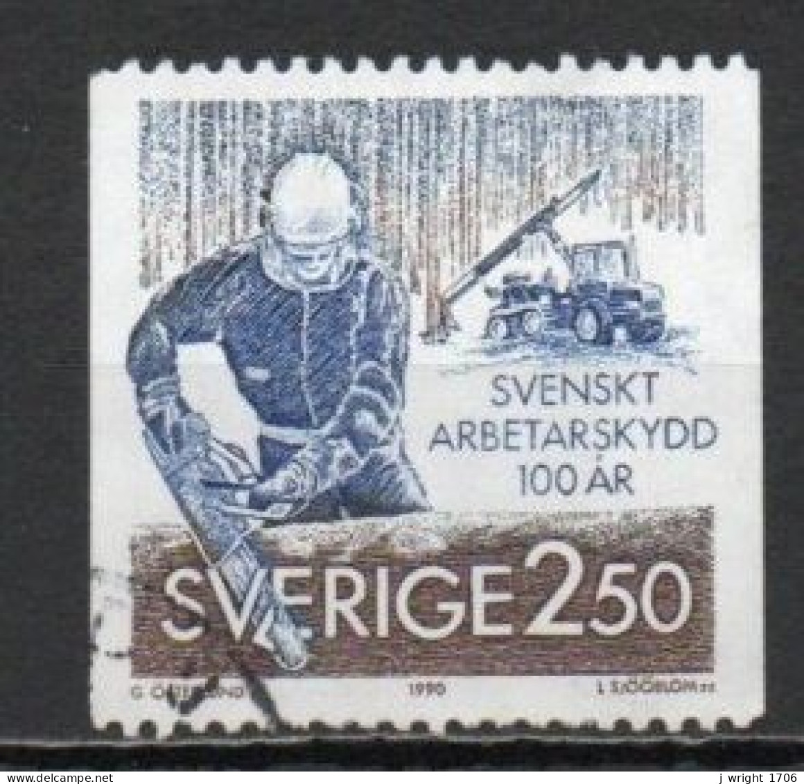 Sweden, 1990, Industrial Safety, 2.50kr, USED - Gebruikt