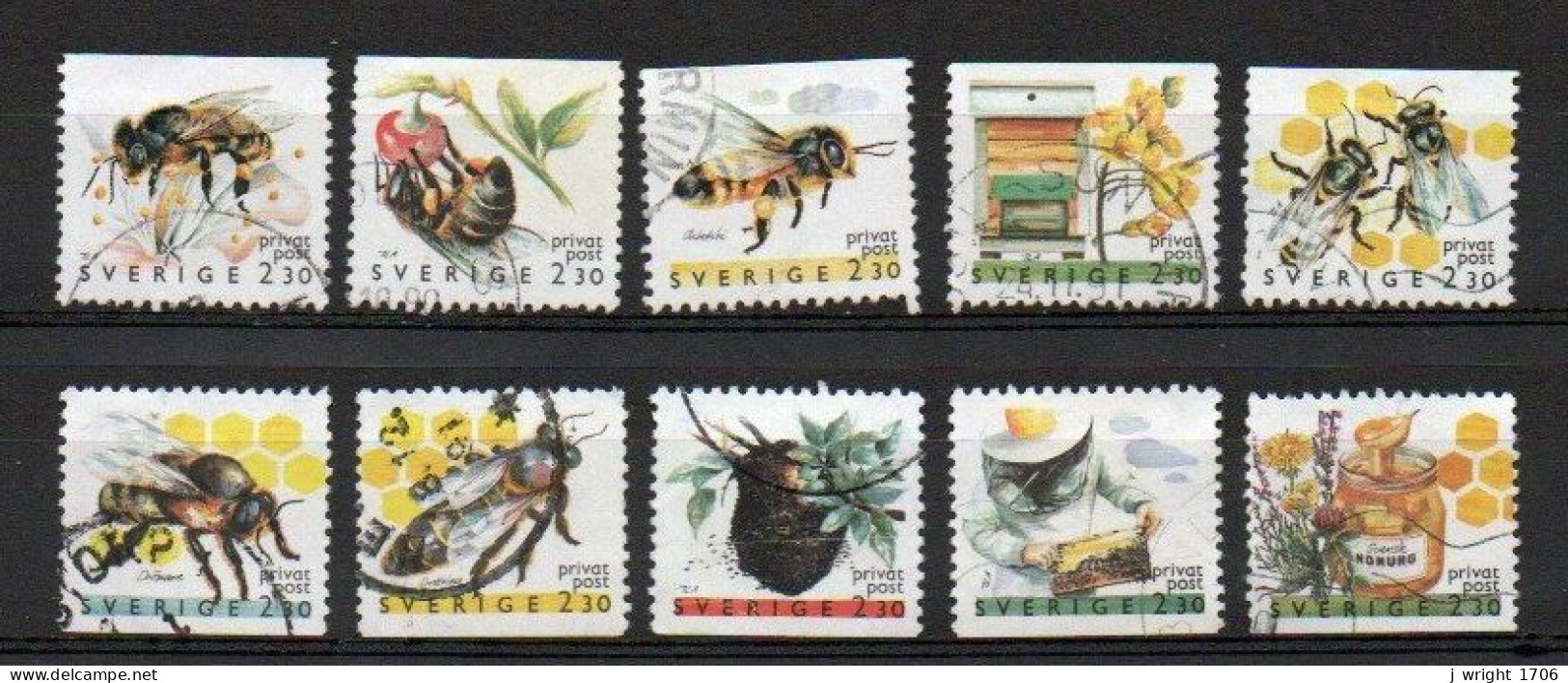 Sweden, 1990, Rebate Stamps/Honey Bees, Set, USED - Oblitérés