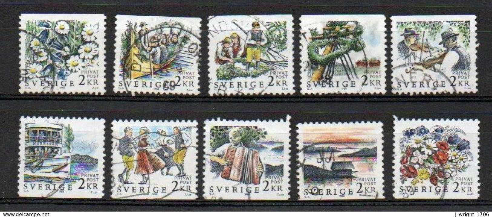 Sweden, 1988, Rebate Stamps/Midsummer Festival, Set, USED - Gebraucht