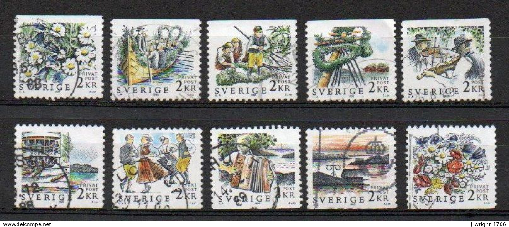 Sweden, 1988, Rebate Stamps/Midsummer Festival, Set, USED - Usados