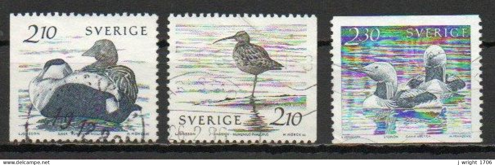 Sweden, 1986, Water Birds, Set, USED - Gebraucht