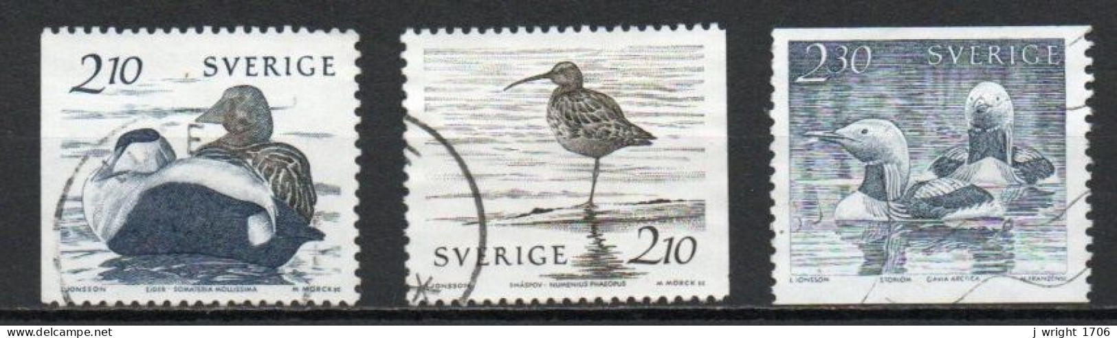 Sweden, 1986, Water Birds, Set, USED - Oblitérés