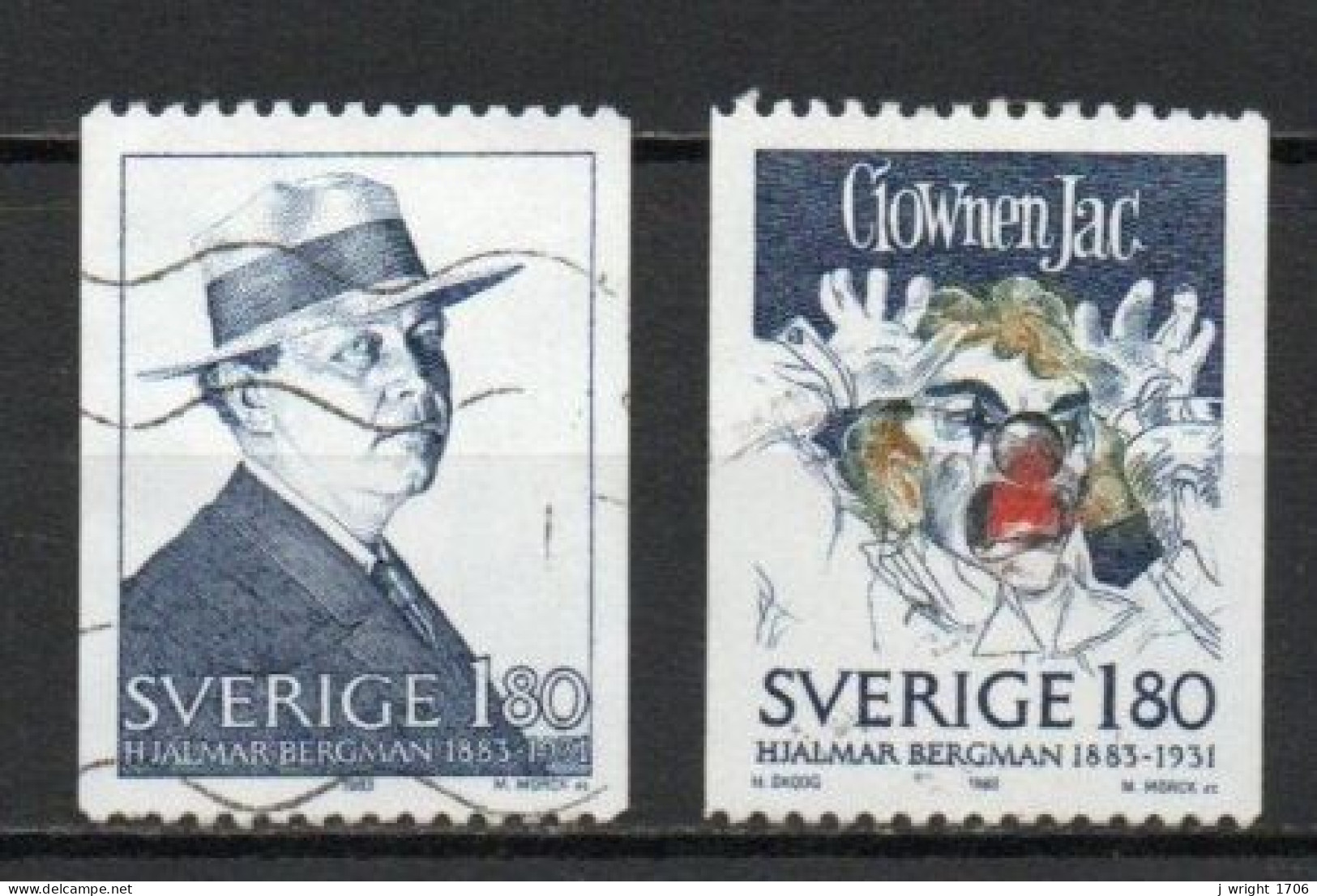 Sweden, 1983, Hjalmar Bergman, Set, USED - Used Stamps