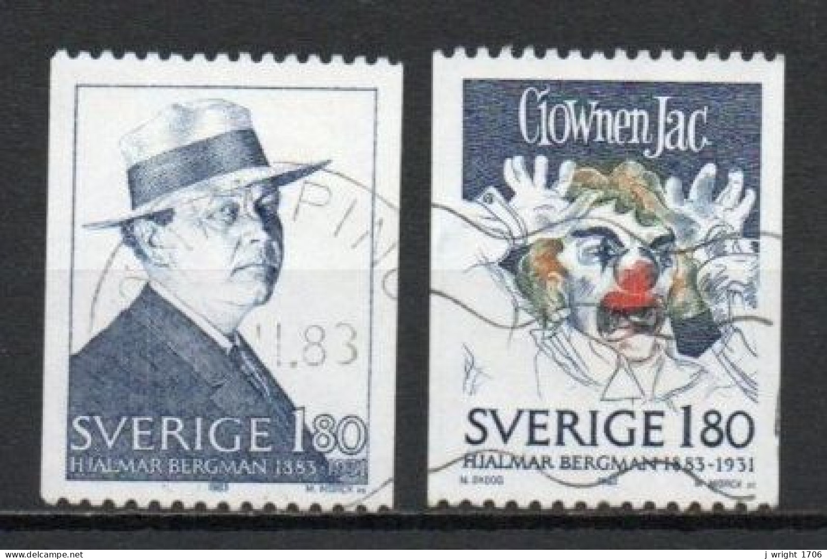 Sweden, 1983, Hjalmar Bergman, Set, USED - Oblitérés