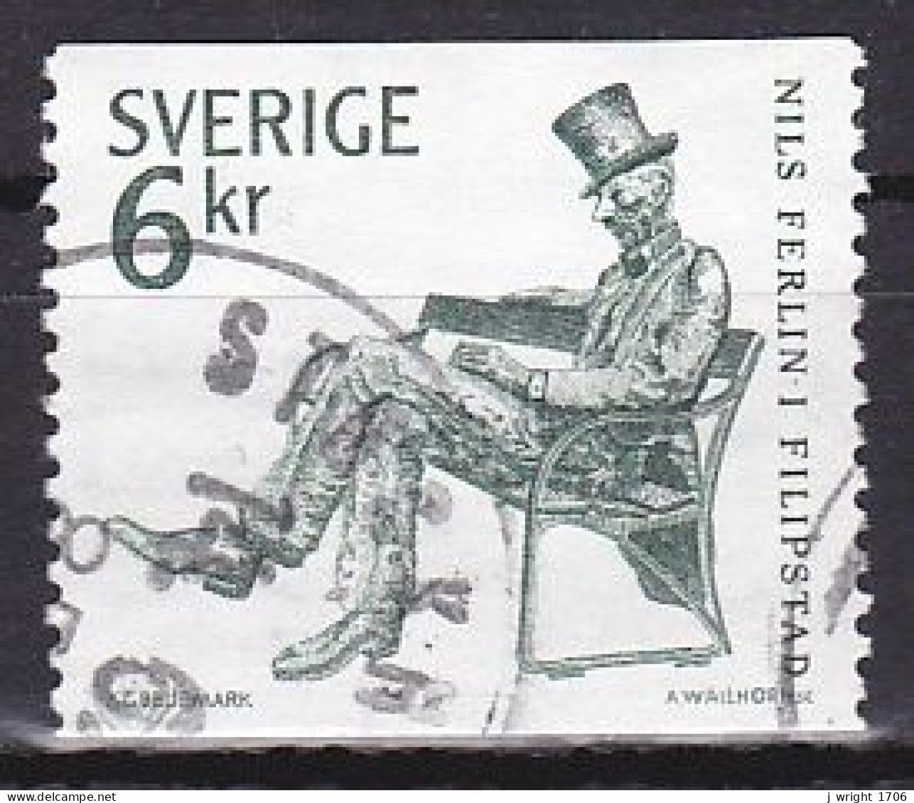 Sweden, 1983, Nils Ferlin, 6kr, USED - Gebruikt